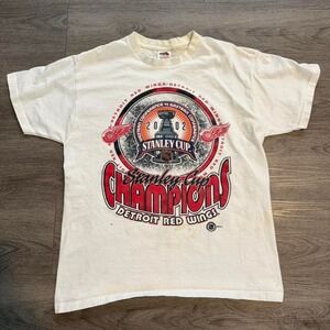 Vintage 2002 Detroit Red Wings Stanley Cup Champions T-Shirt Large Y2K NHL